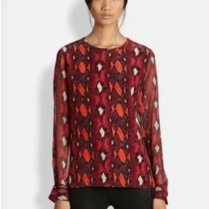 Equipment 100% silk snake print blouse, S